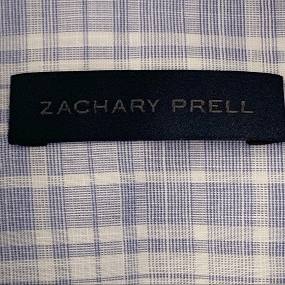 ZACHARY Prell Shirt Blue plaid dress long sleeve Cochran XS NWT - Picture 10 of 12